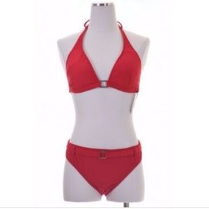 Tommy Hilfiger Red Bikini Clasp Belted 14 …